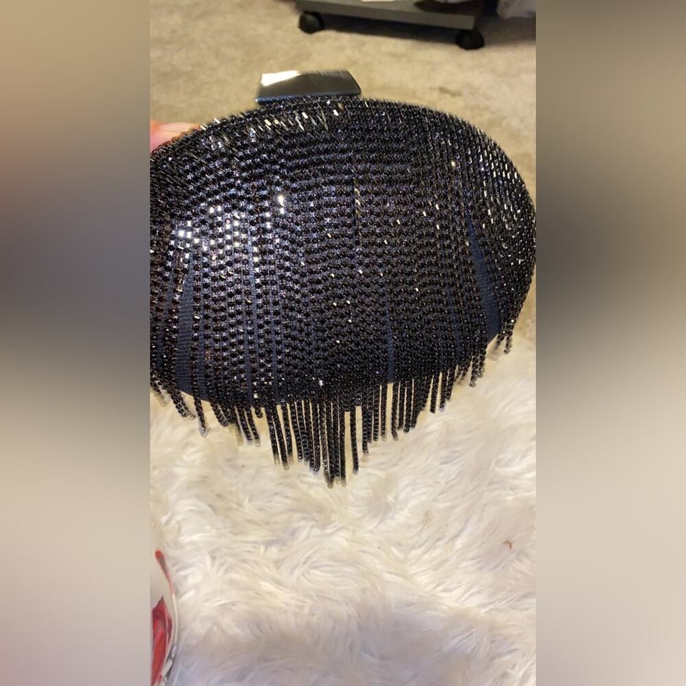 Olga Berg black clutch - Picture 9 of 10
